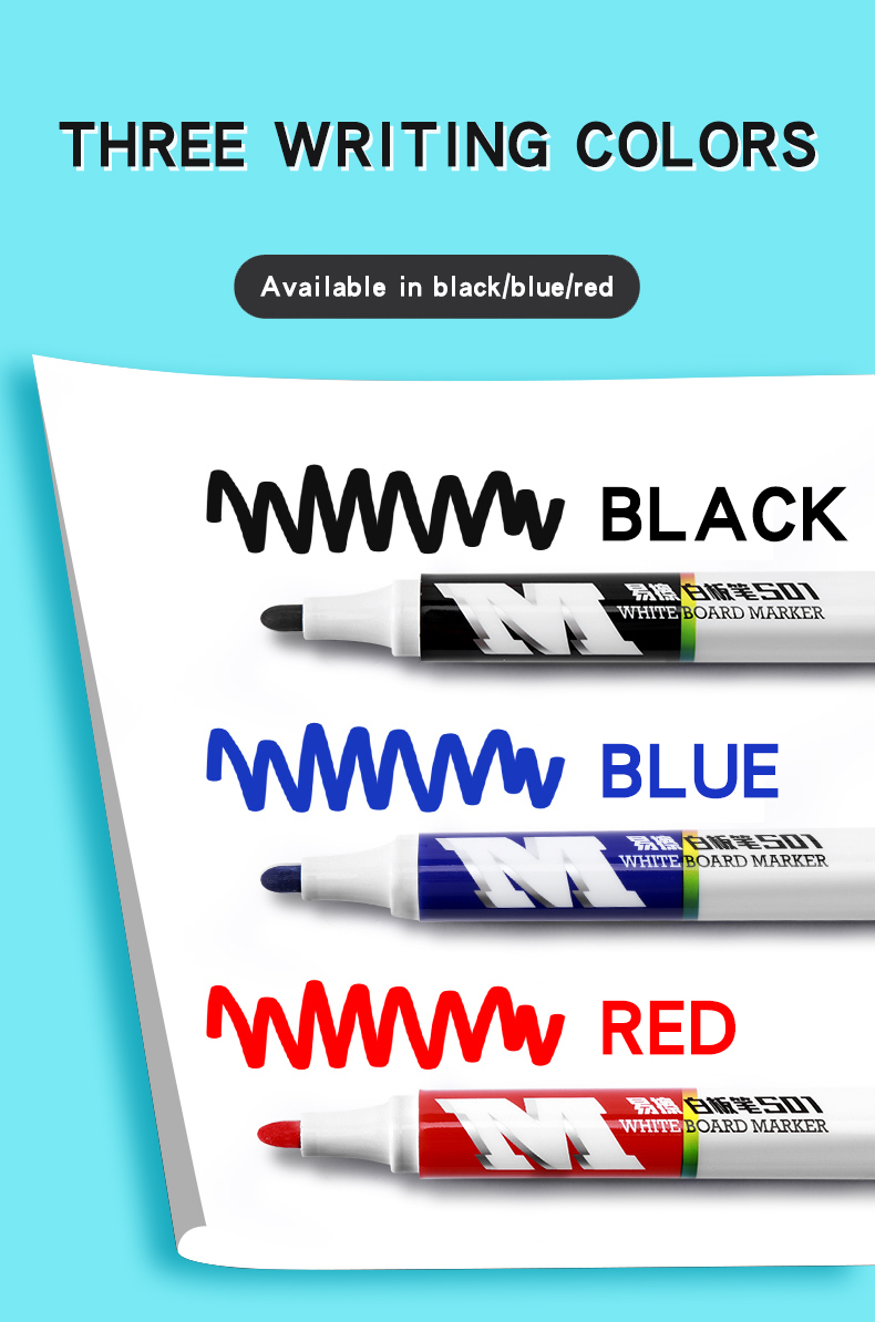 Three colors of whiteboard pen ink